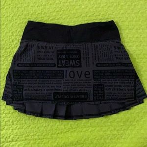 Lululemon pace skirt size 2